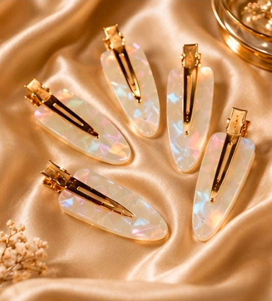 Lux Creaseless Clips- Pearl